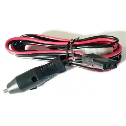 Black and red power cord with two connectors.