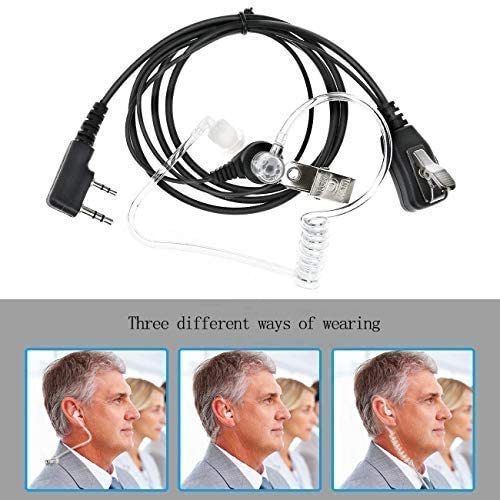 BF-TECH CA HP1000 Covert Acoustic Tube Surveillance Earpiece Headset (K1 2-Pin)