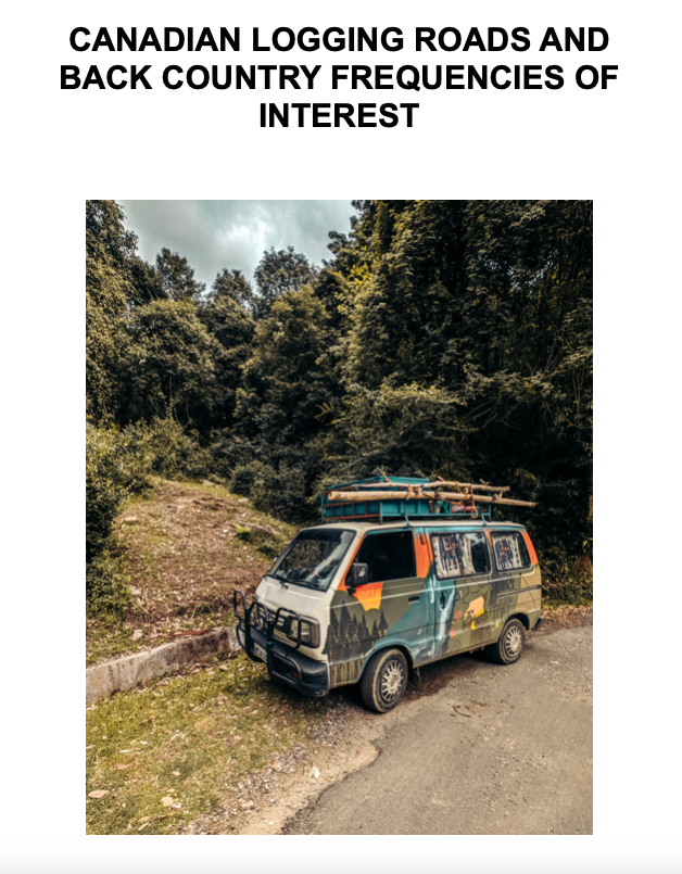 Frequenzen für Forstwirtschaft, Autobahnen, Autobahnen und Walkie-Talkies in BC und Kanada - PDF-eBOOK, digitaler Download