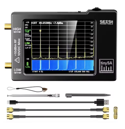 Portable TinySA Spectrum Analyzer V0.3.1 (100kHz - 960MHz)