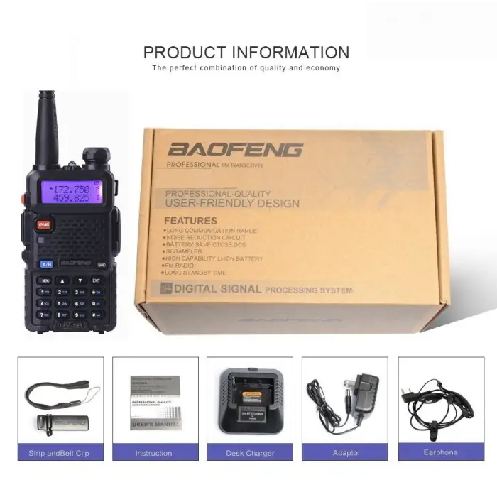 BF-TECH CA Baofeng UV-5R 8W High Power Dual Band Amateur Ham