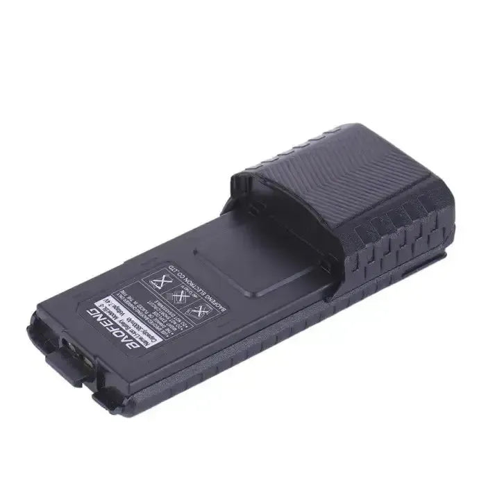 Black Baofeng walkie-talkie battery pack