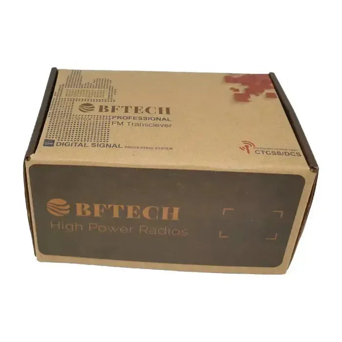 Cardboard box for a BFTECH professional FM transceiver