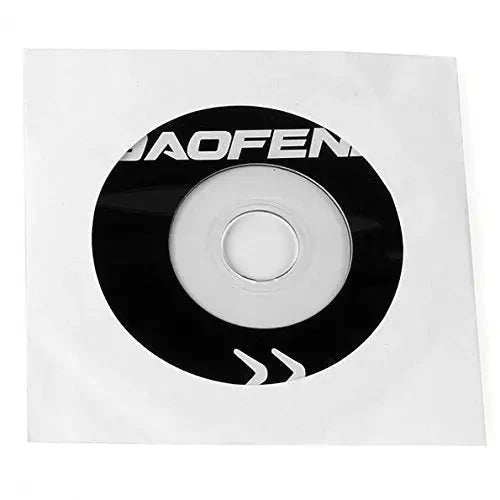 Baofeng software mini CD in a paper sleeve