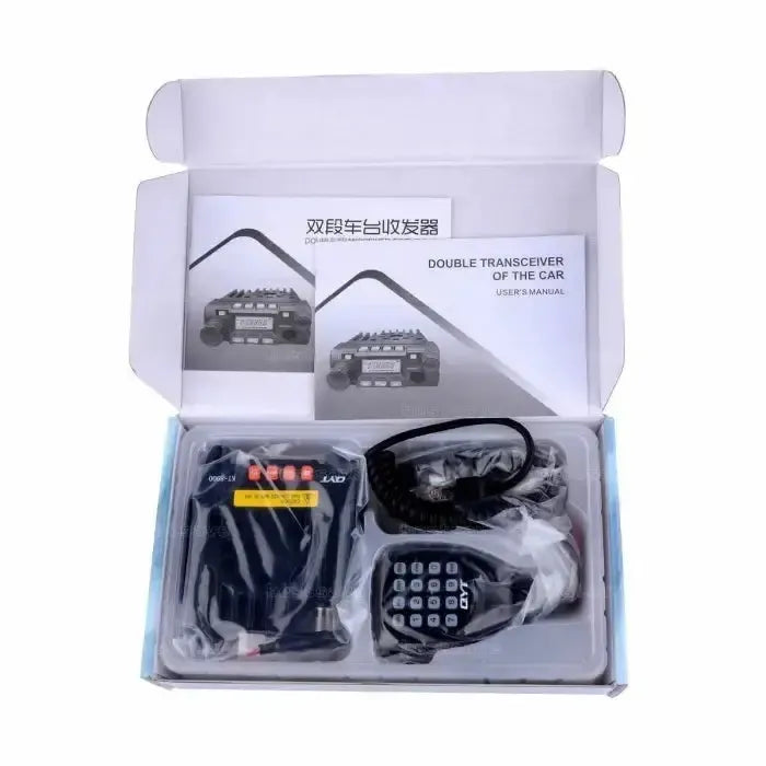 Boxed car transceiver with user manuals