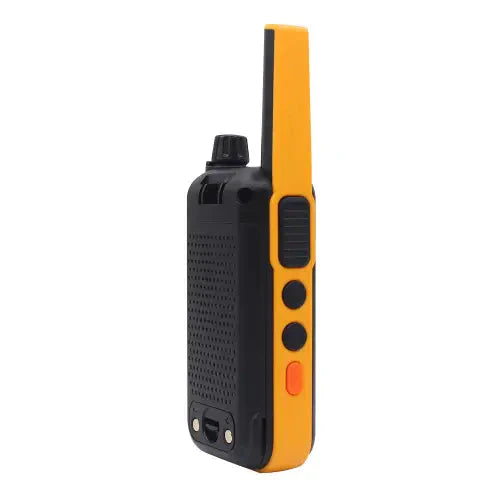 Black and yellow walkie-talkie.