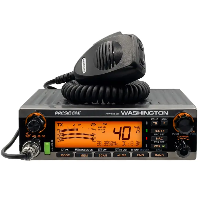 President Washington CB radio with microphone.