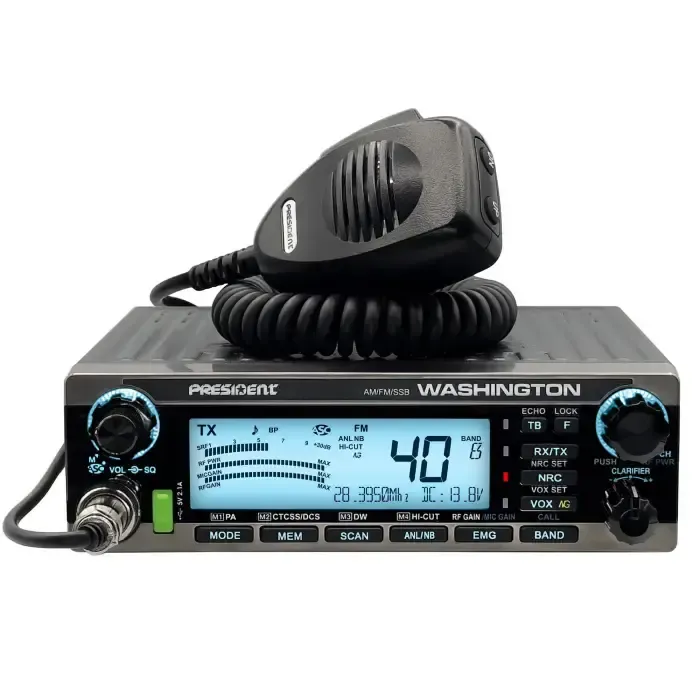 President Washington CB radio with microphone.