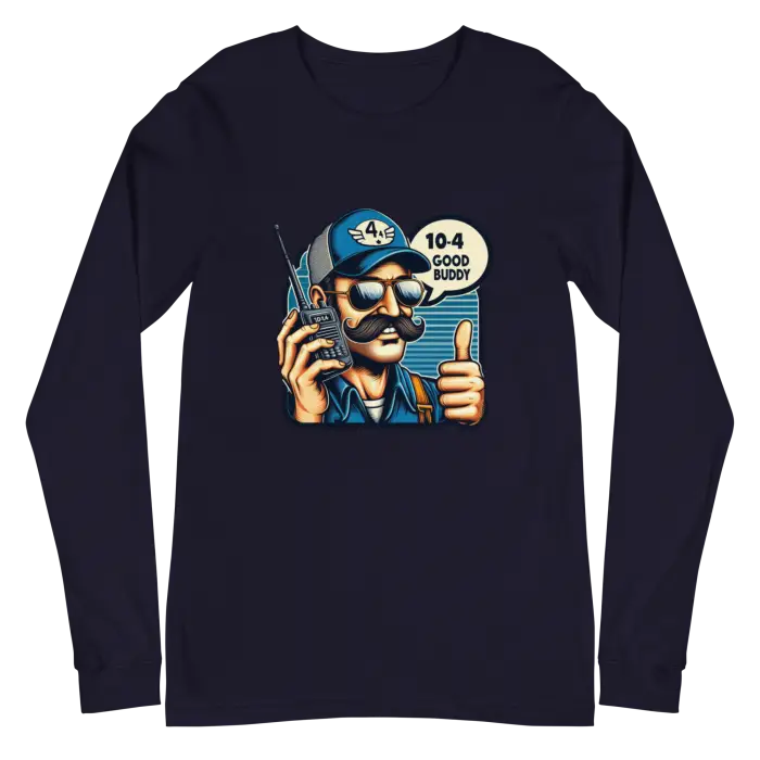 Navy blue sweatshirt.