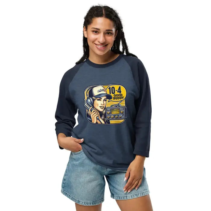 Woman’s raglan shirt.