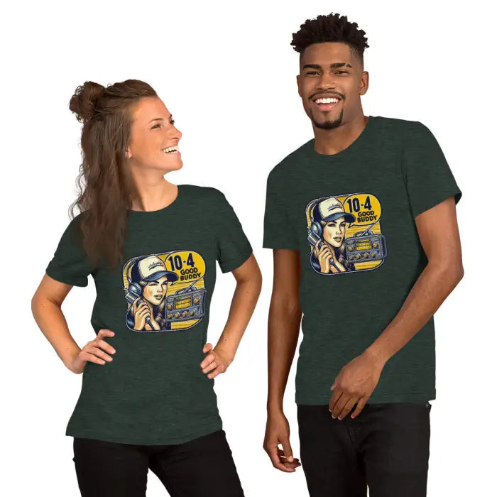 Matching ’10-4 Good Buddy’ T-shirts.