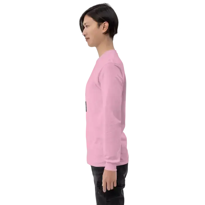 Pink long-sleeved shirt.