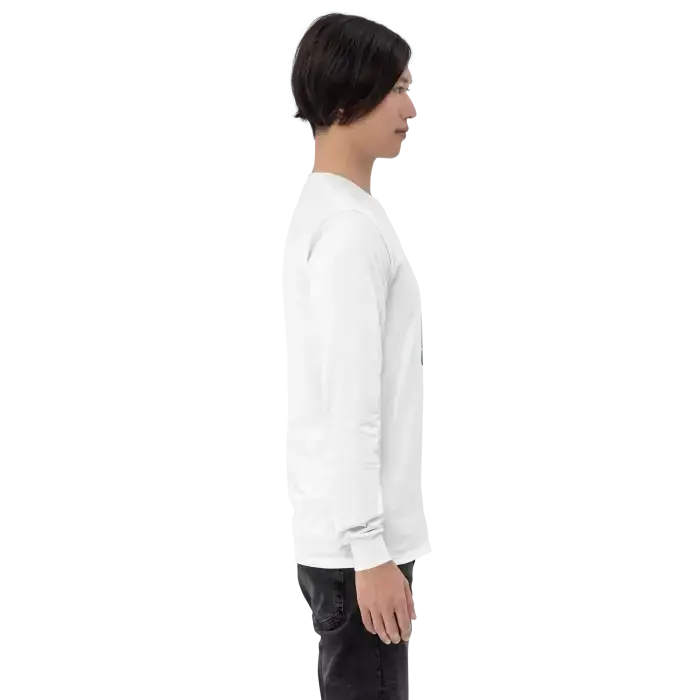 White long-sleeved shirt.