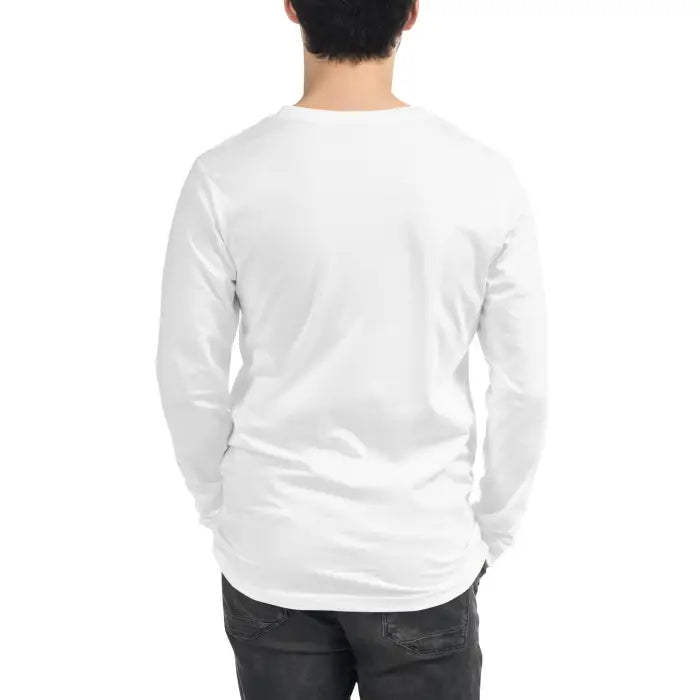 White long-sleeved shirt.