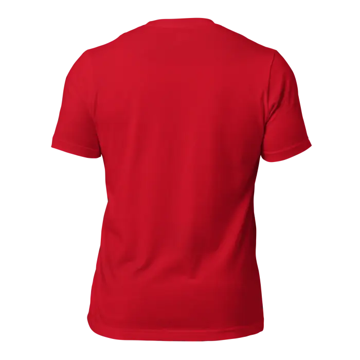Red t-shirt.