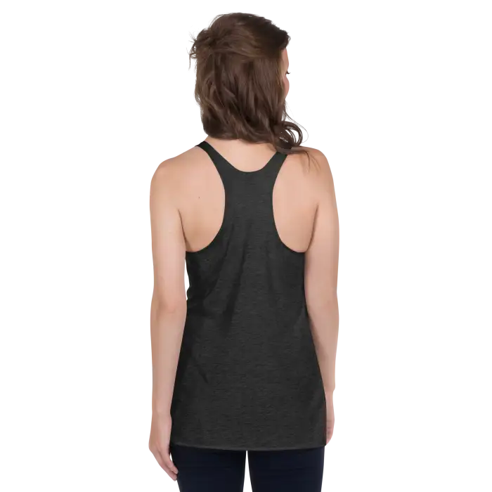 Black racerback tank top.