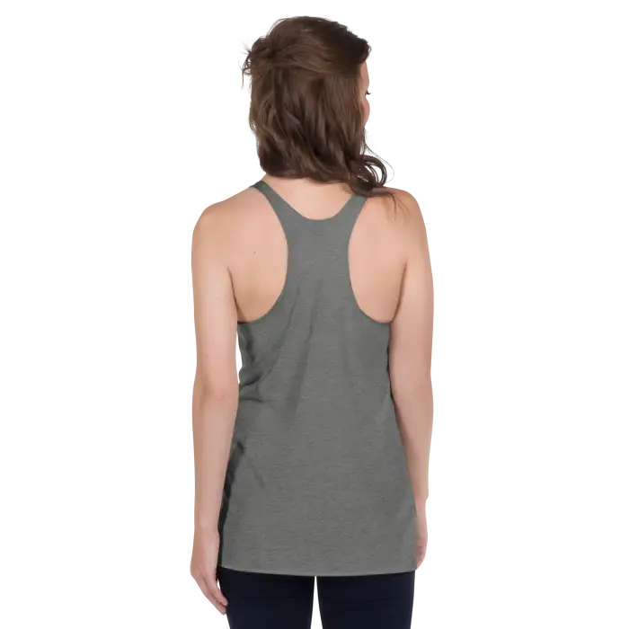 Woman’s gray racerback tank top.