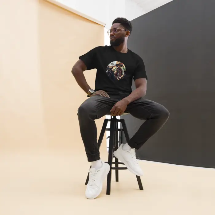 Man in graphic tee.