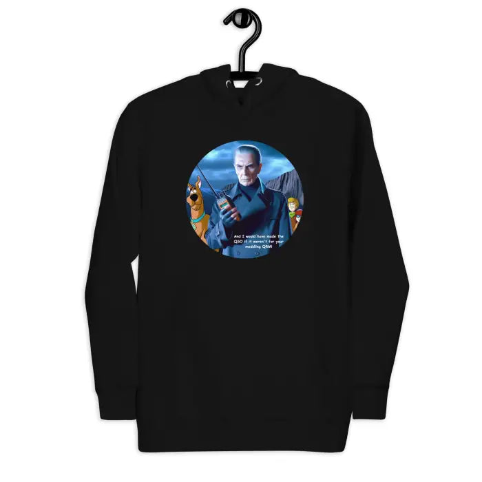 Black hoodie with a Scooby-Doo graphic.