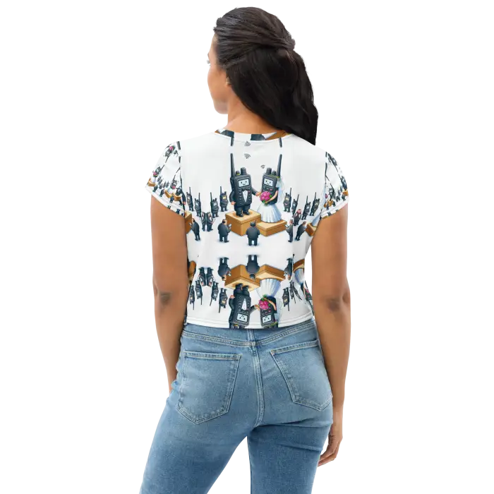 Printed crop top.
