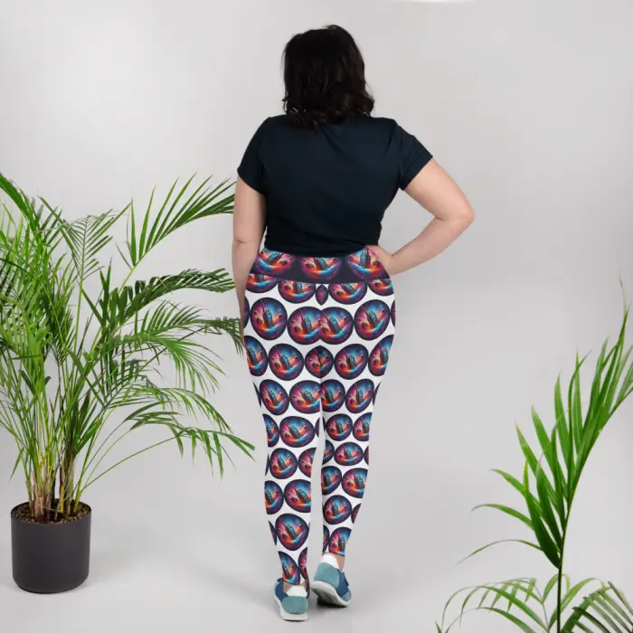 Patterned leggings.
