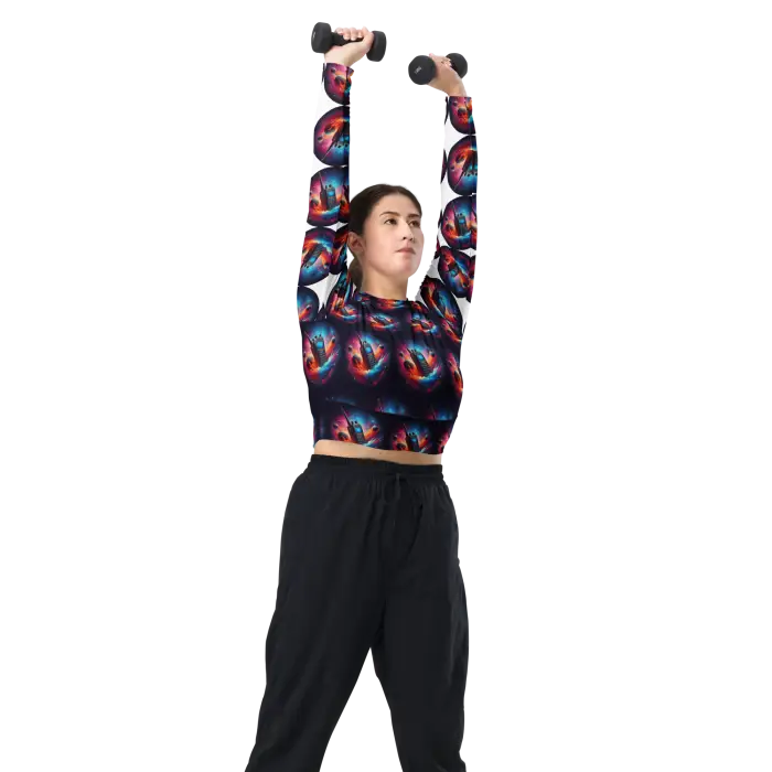 Woman lifting dumbbells.