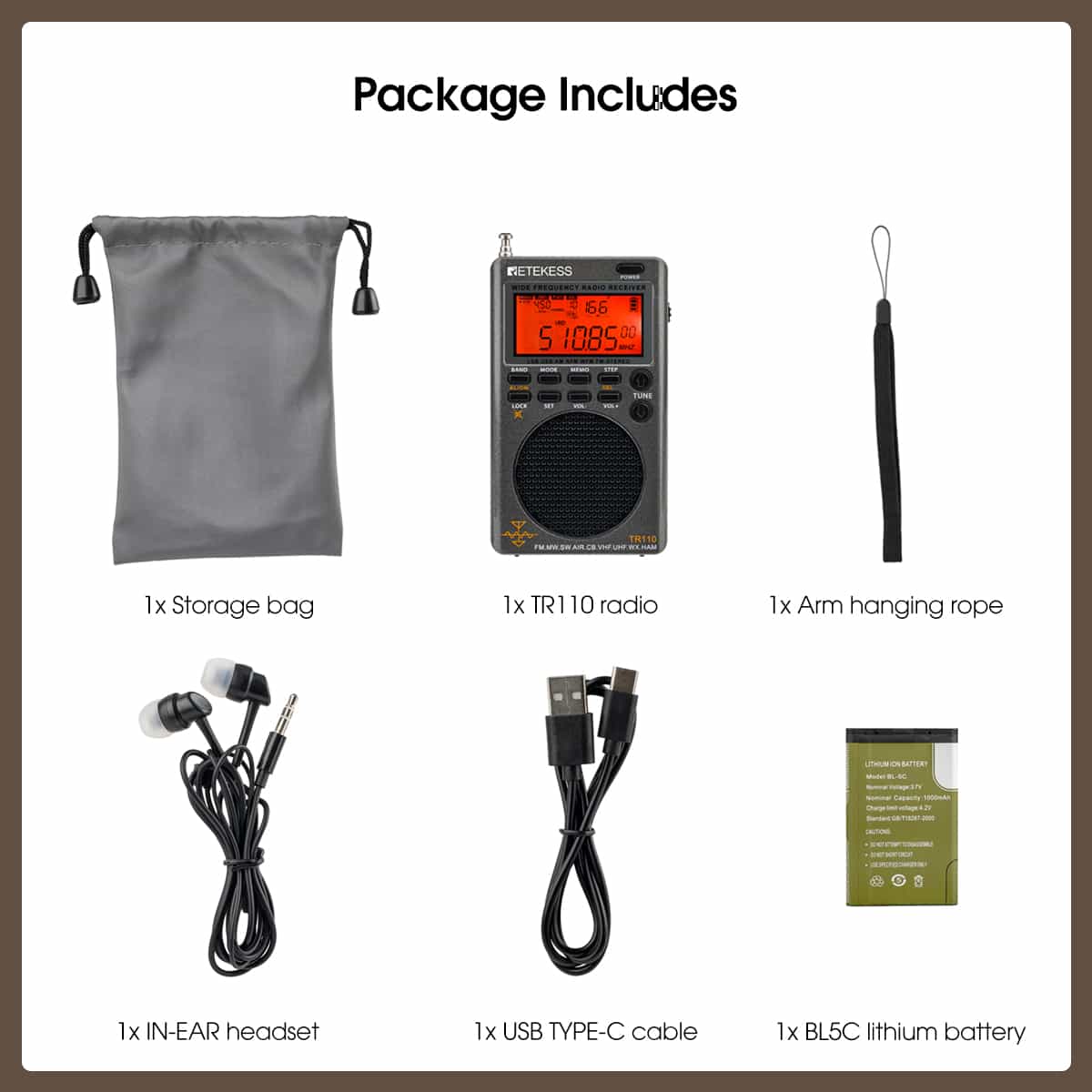 Radio package contents.