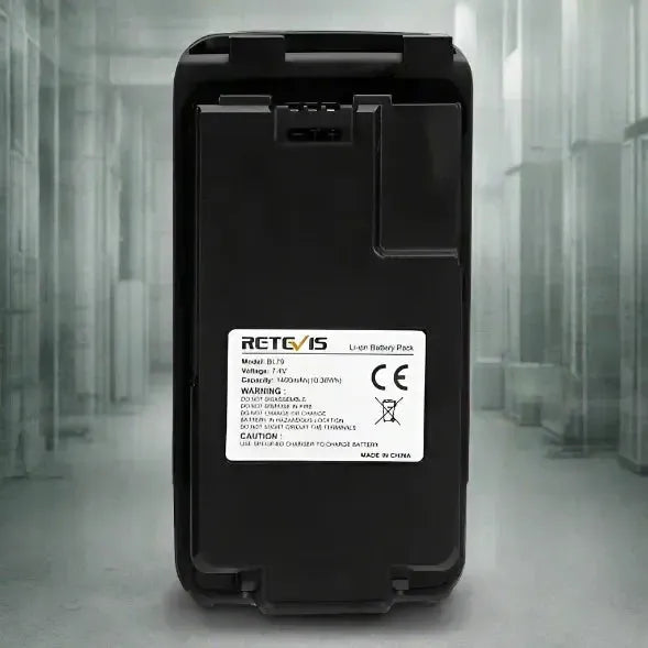 Black Li-ion battery pack.