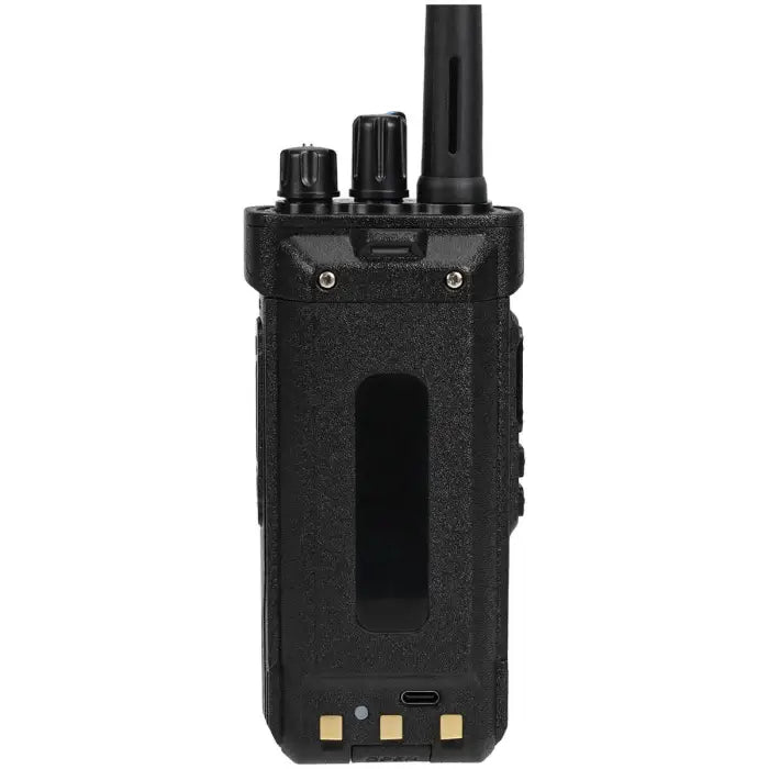 Black two-way radio.