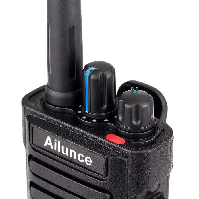 Black two-way radio.