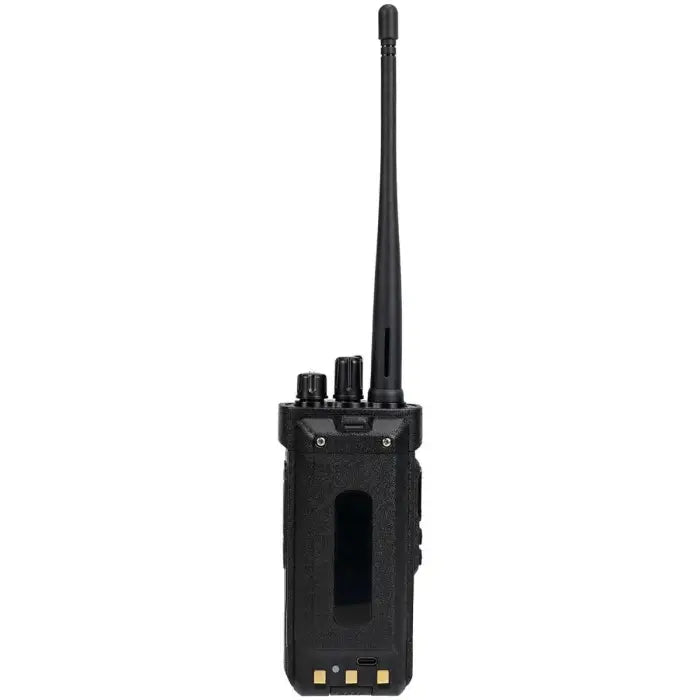 Black two-way radio.