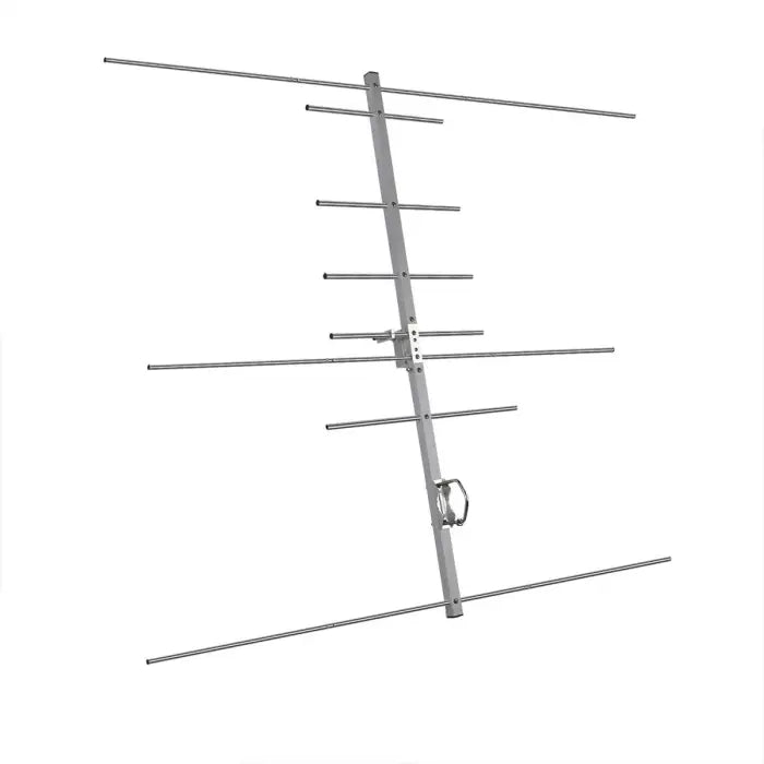 Silver television antenna.