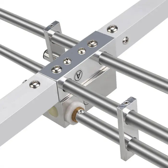 Silver metal linear motion system.