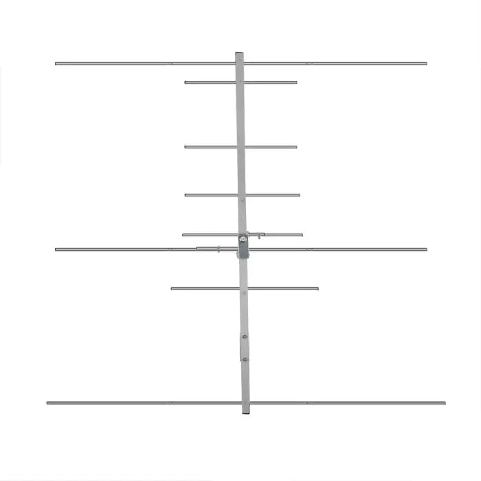 Silver television antenna.