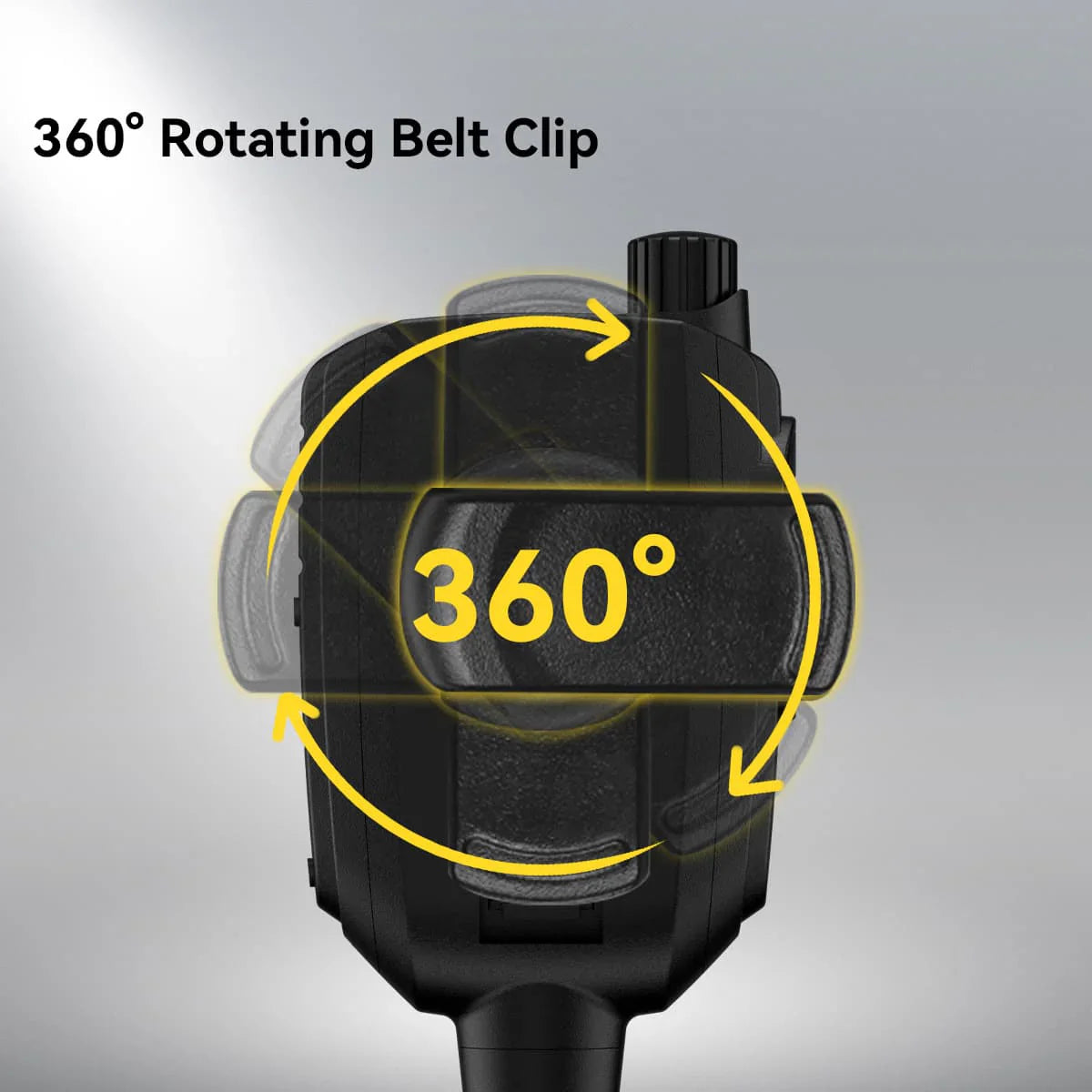 Rotating belt clip.