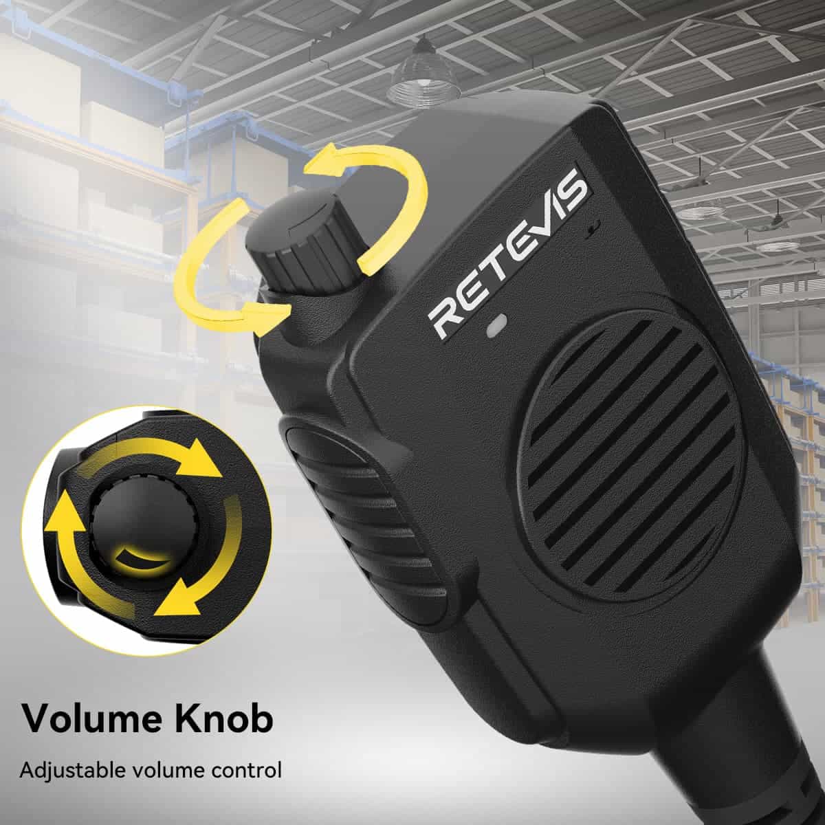 Black handheld microphone.