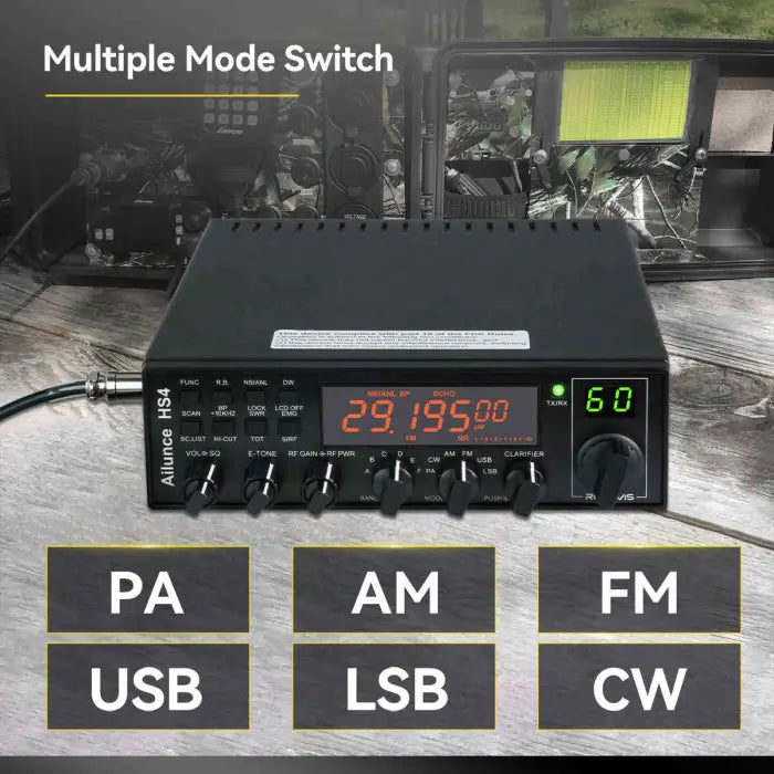Black multi-mode CB radio.