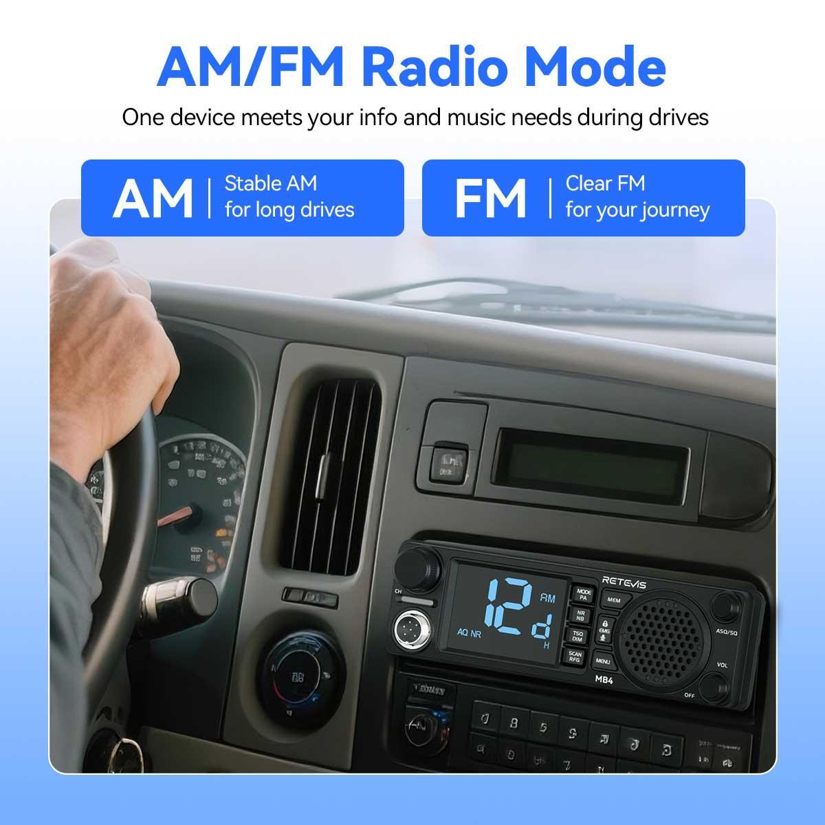 Retevis MB4 AM/FM Professional DIN-Size CB Radio (Special Order)