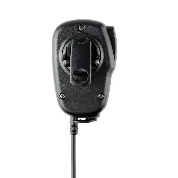 Black handheld microphone.