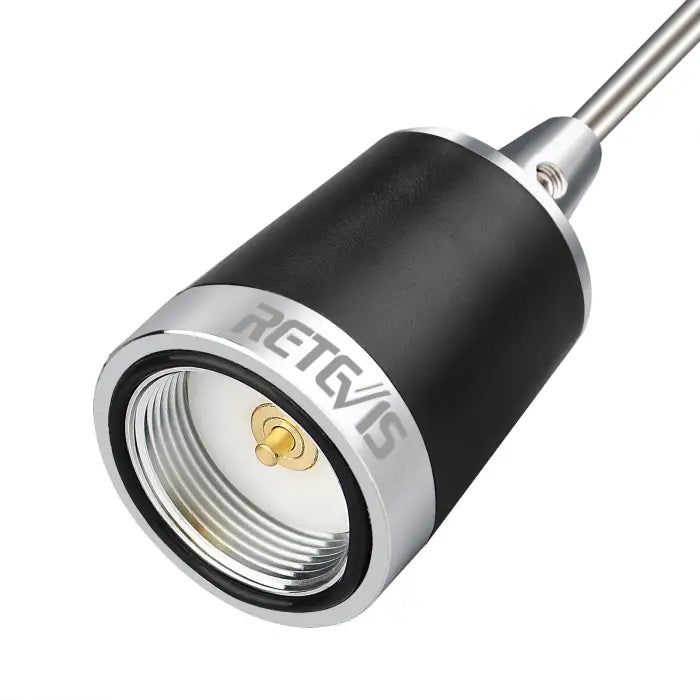 Black and silver antenna base.