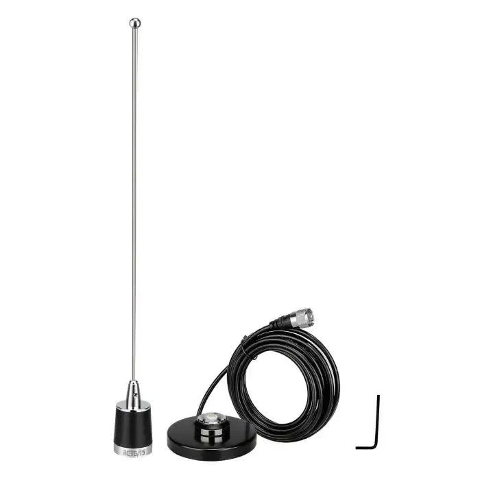 Magnetic mount CB antenna with cable.