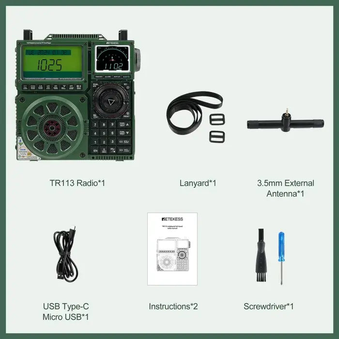 Radio and accessories.