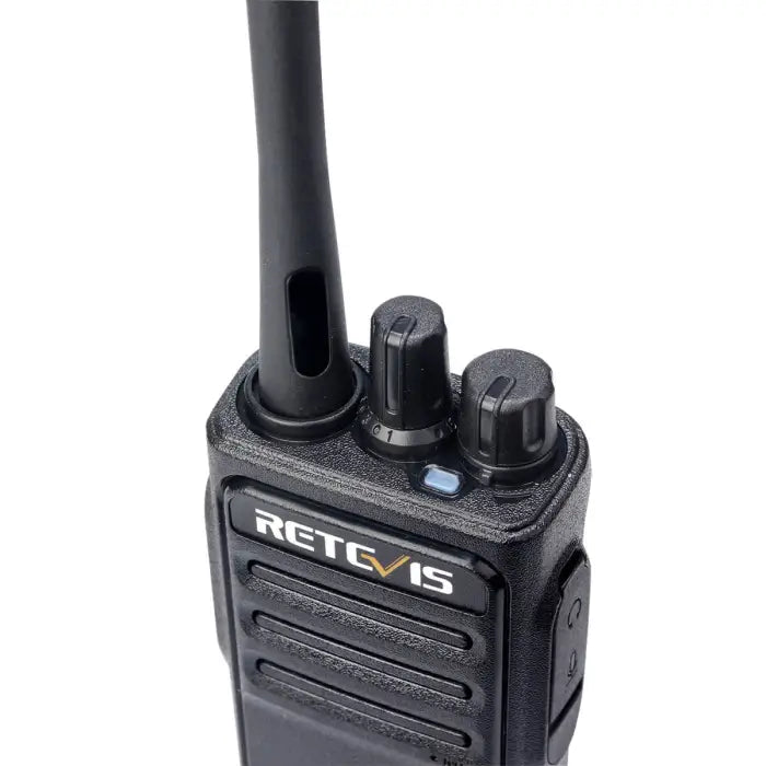 Black two-way radio.