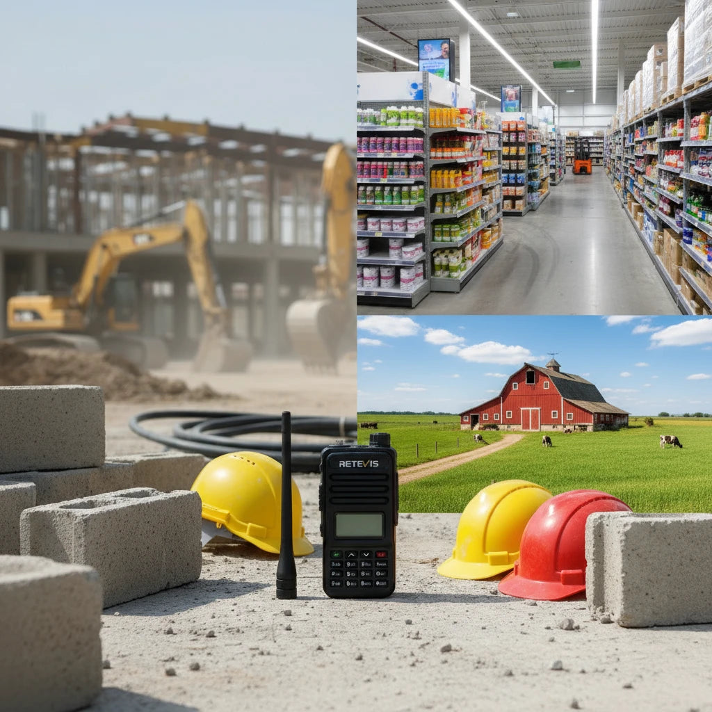 Black two-way radio with antenna.