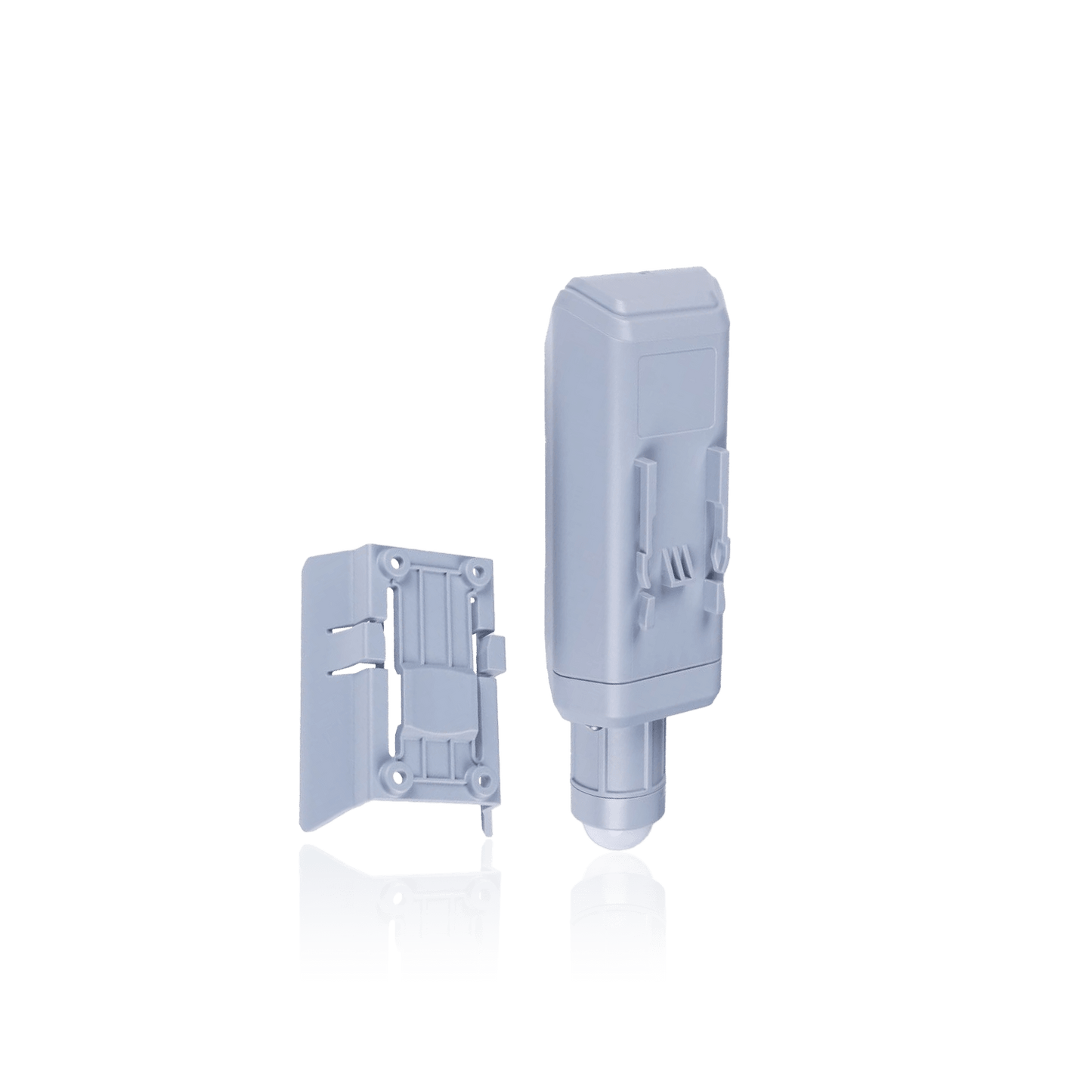 White rectangular outdoor Wi-Fi access point with mounting bracket.