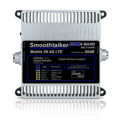 Silver cellular signal booster.