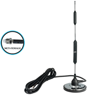 Magnetic base antenna with cable.