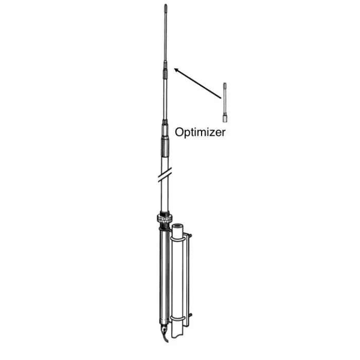 Tall antenna with optimizer.