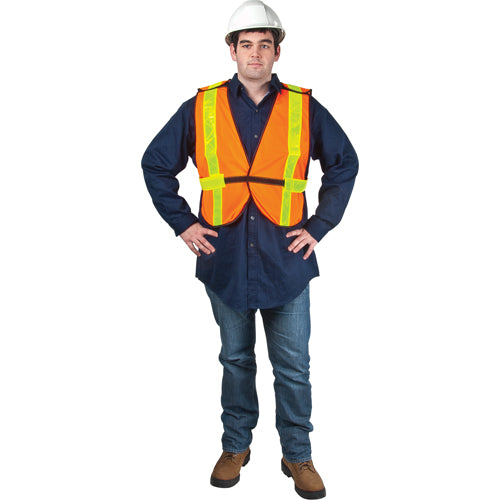 A man in a hard hat and high-visibility vest
