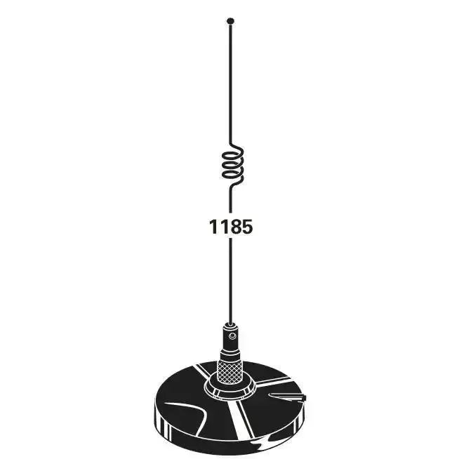 CB radio antenna with magnetic base, coiled spring - Tram 1185 Dual Band VHF/UHF Ham Radio